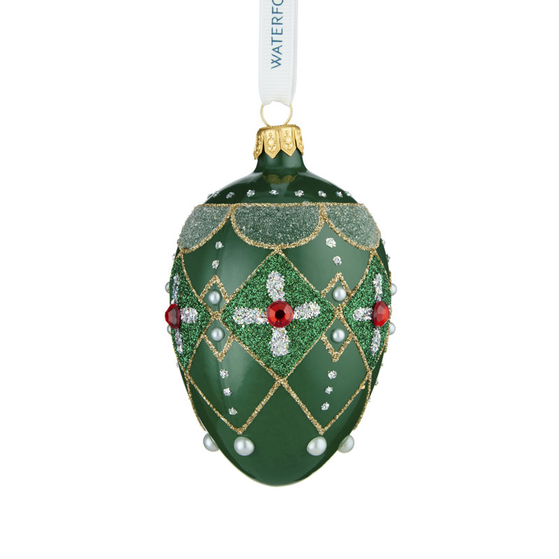 Green & Red Oval Holiday Heirlooms Bauble