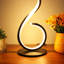 Lampe de table moderne en spirale à DEL avec gradation continue 3 modes de couleur, lumière de bureau 10W pour la chambre à coucher, le salon et le bureau-1845178736