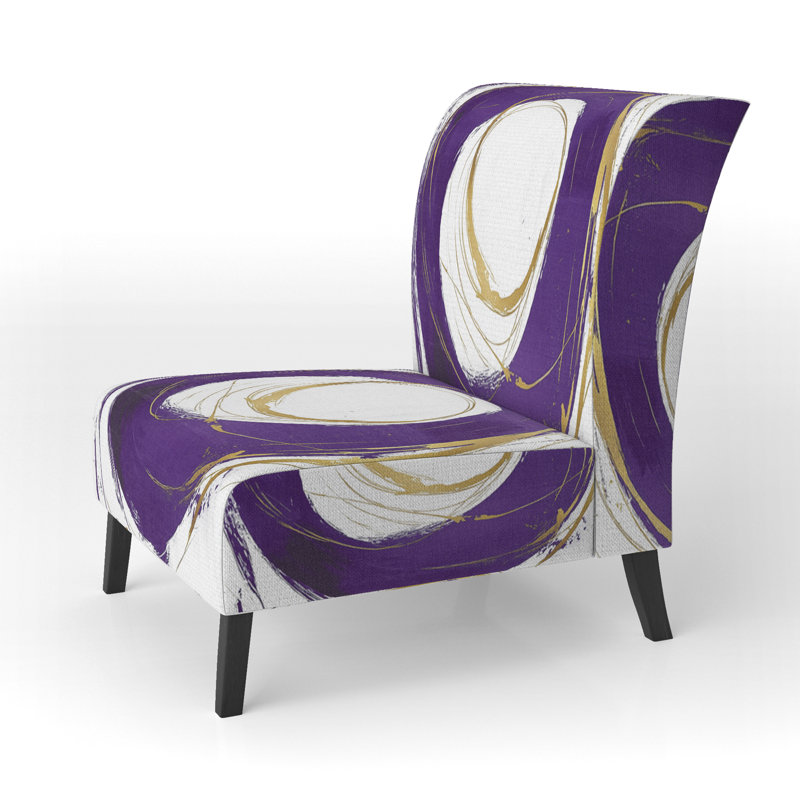 Fauteuil de chambre Gold Glamour, Mauve / Blanc