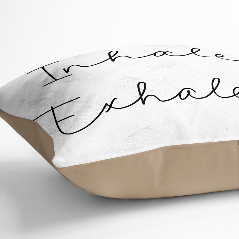 Inhale Exhale V2 Scatter Cushion, 55cm H x 55cm W x 20cm D, Stone