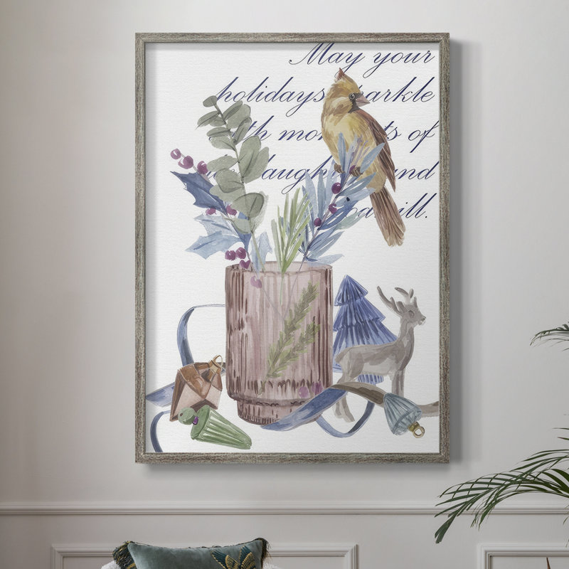 «Warm Wishes», reproduction encadrée de la collection B - Bois massif, H 11 po x l 9 po