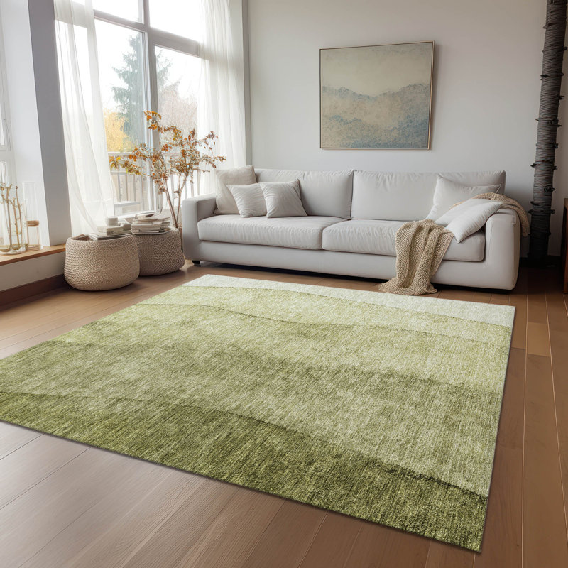 Lavonia Washable Ombre Indoor / Outdoor Rug, Rectangle 8' x 10'