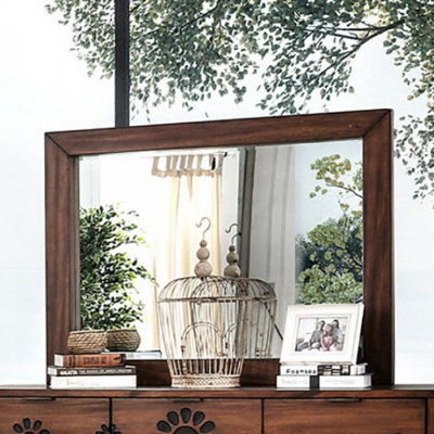 Tardiff Wood Flat Wall Mirror