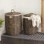 Panier de rangement décoratif et fonctionnel fait à la main Seagrass avec doublure et dessus assortis-801542632