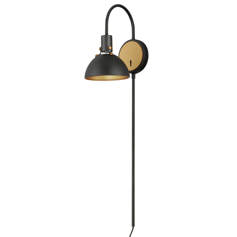 Luminaire de grange en métal Schult, Argent / noir