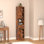 8 tablettes et bibliothèques en bois à 8 niveaux avec 2 portes et 1 tiroir, étagères de rangement au sol pour la maison