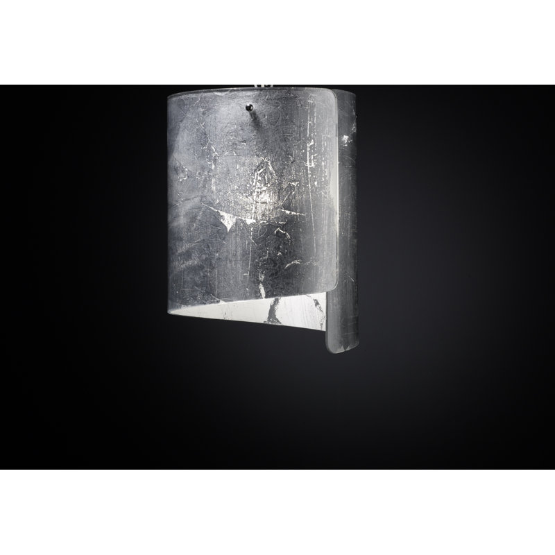 Papiro Glass Flush Mount, Silver, Light Grey