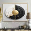 Or blanc, cercle noir abstrait, art mural moderne rouge-1525710360-1525710364-1525710367