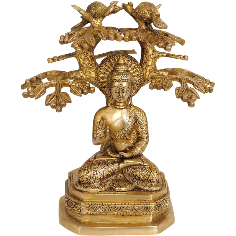 Bouddha sous l'arbre Bodhi - Bouddhiste tibétain, Doré