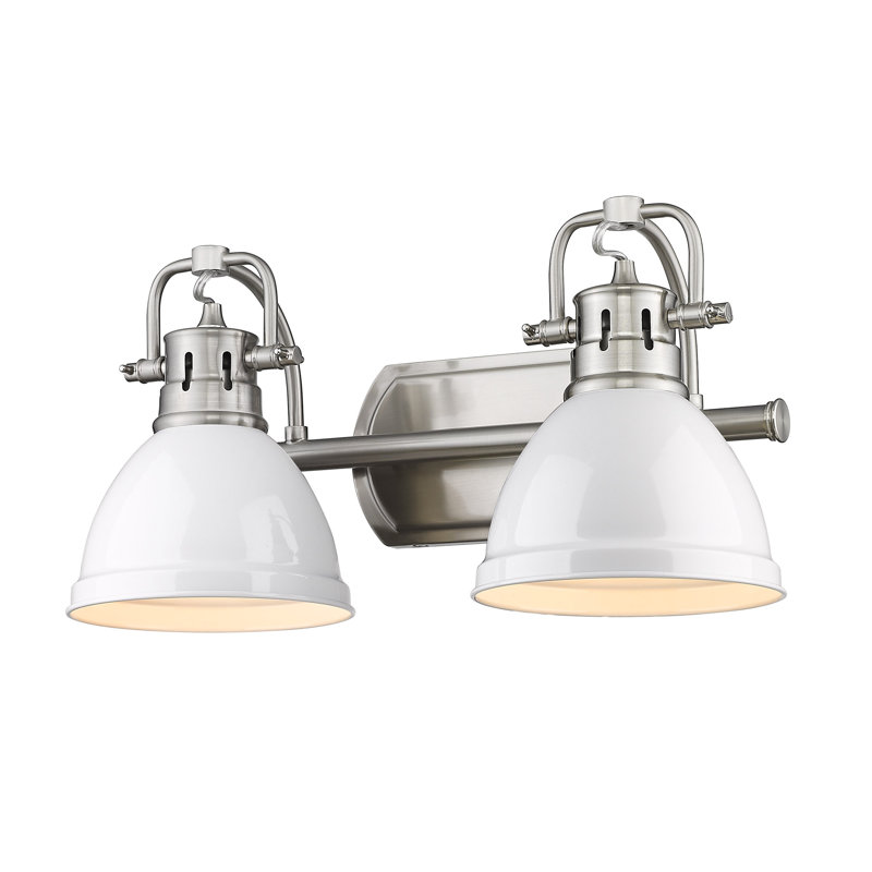 Lyndee 2 - Light Dimmable Vanity Light, White, Pewter