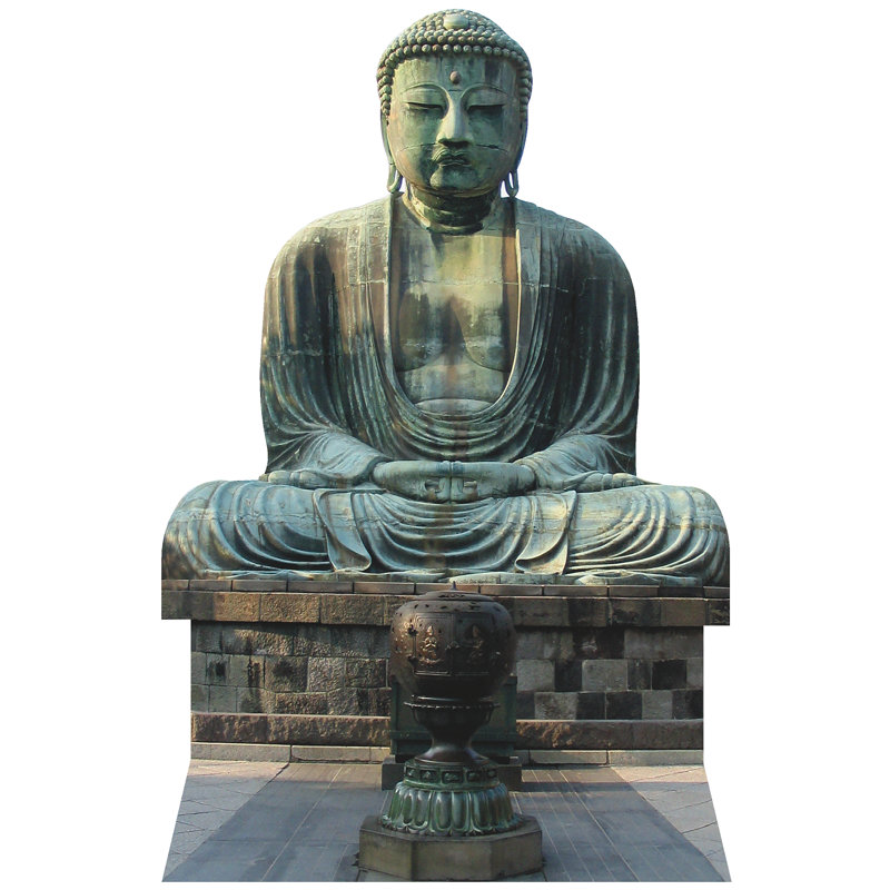 Bouddha Kamakura Daibutsu Japon carton debout