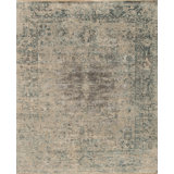 Zenith Wool & Silk Handmade Silk and Wool Damask Area Rug
