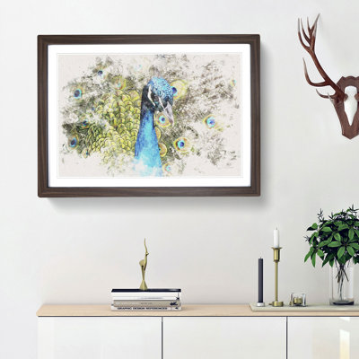 Dazzling Peacock Bird - Single Picture Frame Painting on MDF