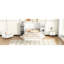 Lit blanc avec des conceptions de tablettes innovantes, des tiroirs et des agencements pratiques de grande taille,