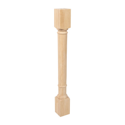 35-1/4" High Hard Maple Column Island Leg. 1 Piece