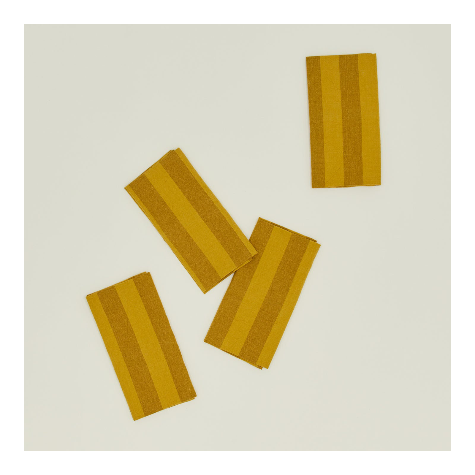 Essential Striped Dinner Napkin , Mustard/Bronze