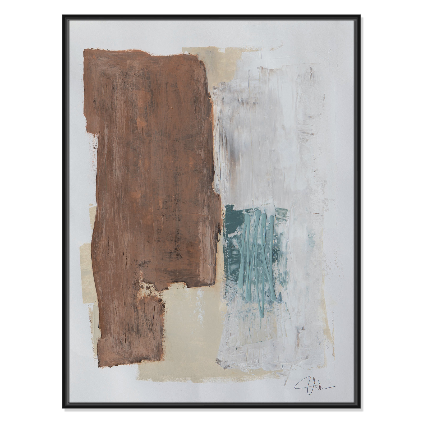 Together We Work I Print, 41.5'' H x 31.5'' W x 2'' D, Black Framed