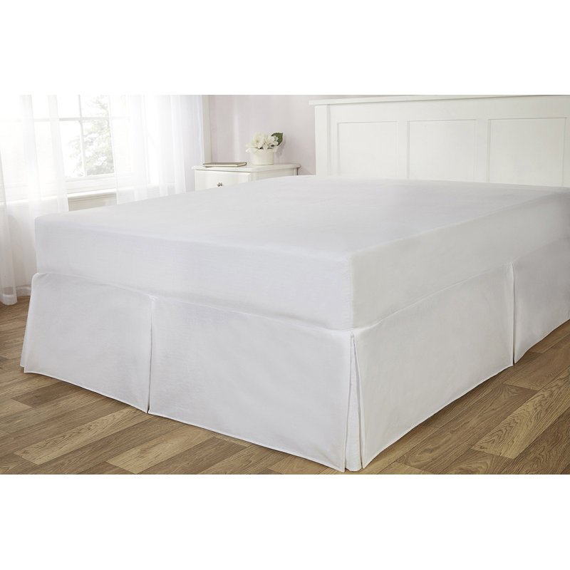 Holiness Pleated Wrap Around Bed Skirt, Double (4'6), White