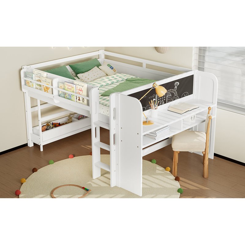 Lits en bois multifonctionnels peu encombrants, style loft moderne pour la maison