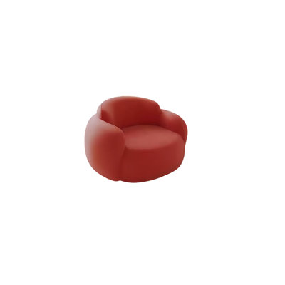 Red curved negotiating sofa