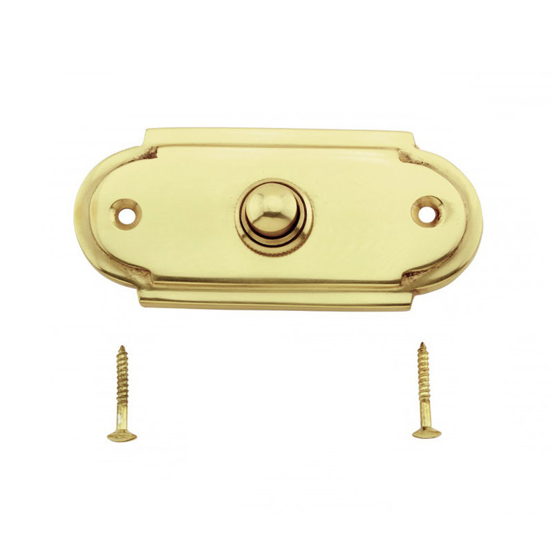 Sonnette de porte câblée en laiton avec finition laquée de 4 po