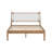 Queen Bed With Woven White Leather Back