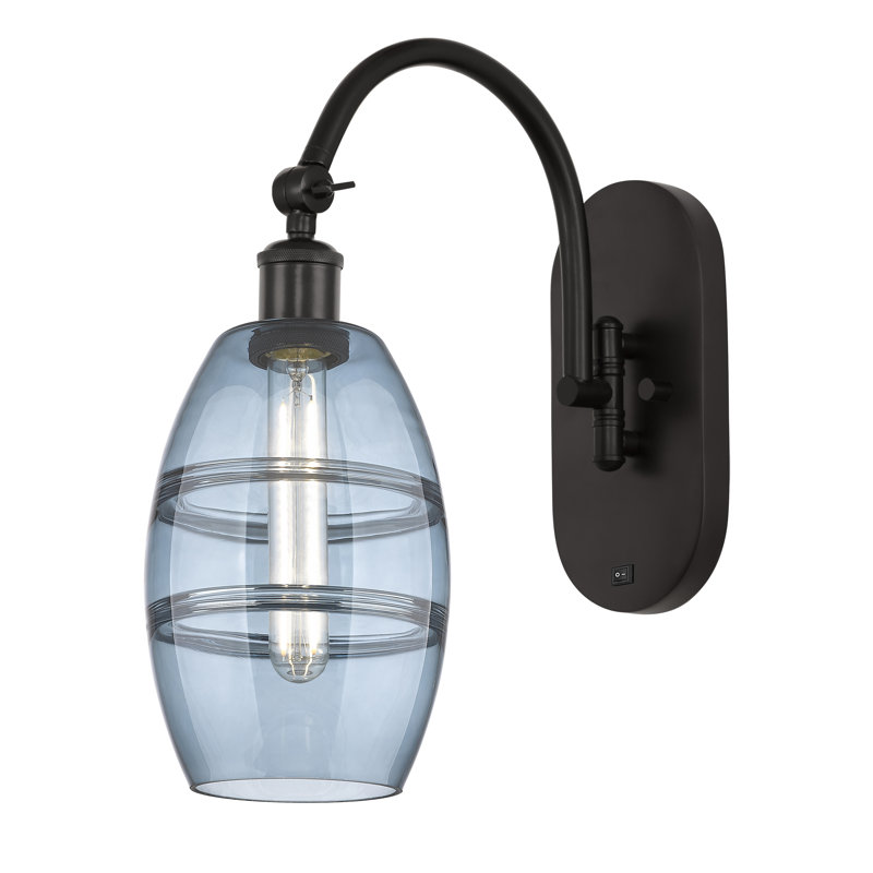 Dundrod Steel Armed Sconce, Princess Blue, Oil Rubbed Bronze