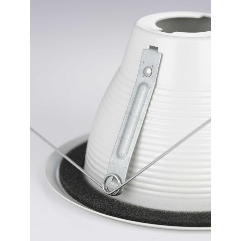 White Aluminum 5" Shallow Baffle Recessed Trim