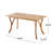 Outdoor 59 Inch Rectangular Solid Wood Table Dining Table,Teak Finish