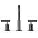Purist® Widespread Faucet with Drain Assembly Low Lever Handles and Low Gooseneck Spout
