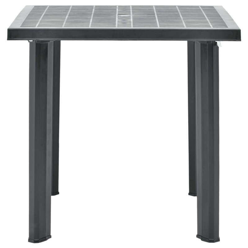 Nairn Rectangular Outdoor Dining Table With Umbrella Hole , 80cm cm W 75cm cm D, Anthracite