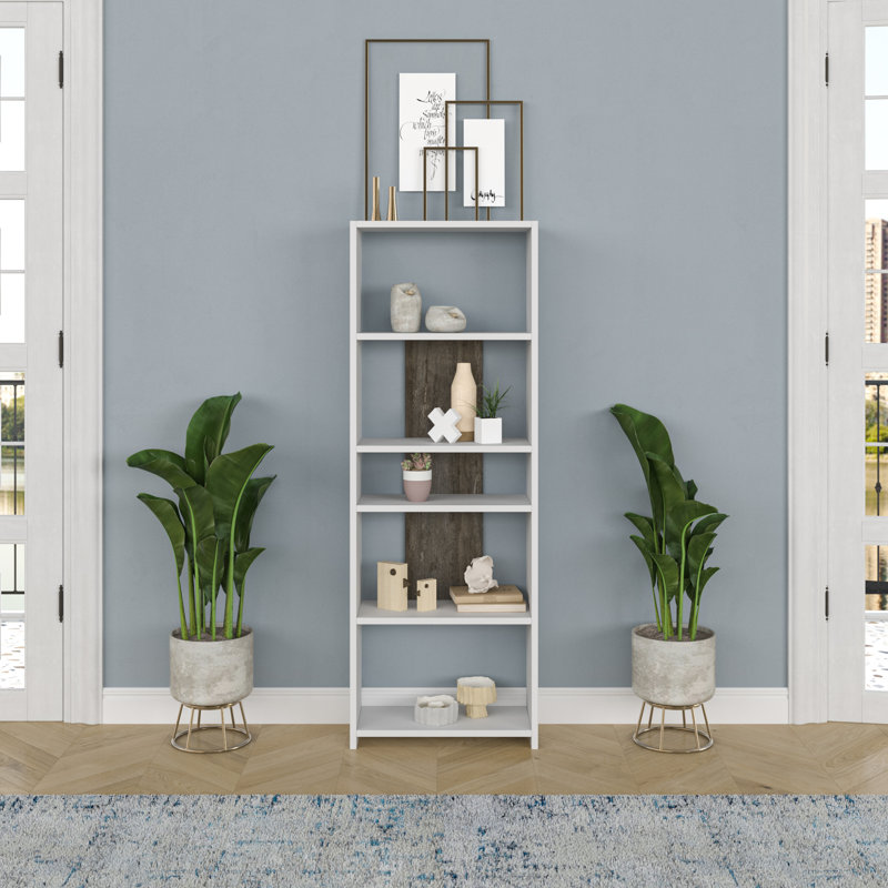 Amunra Bookcase, White/Wenge