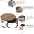 Iysiss Round Modern Nesting Coffee (Set of 2), Stacking Living Room Accent Tables with Tabletops and Metal Frame-495843361