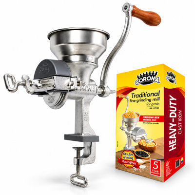 Corona Manual Grain Mill Low Hopper, Molino para Moler Maiz, Cast Iron Grinder