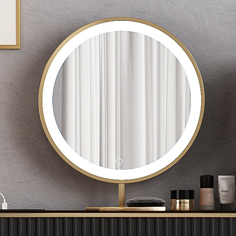 Dressing Table with Mirror, Black