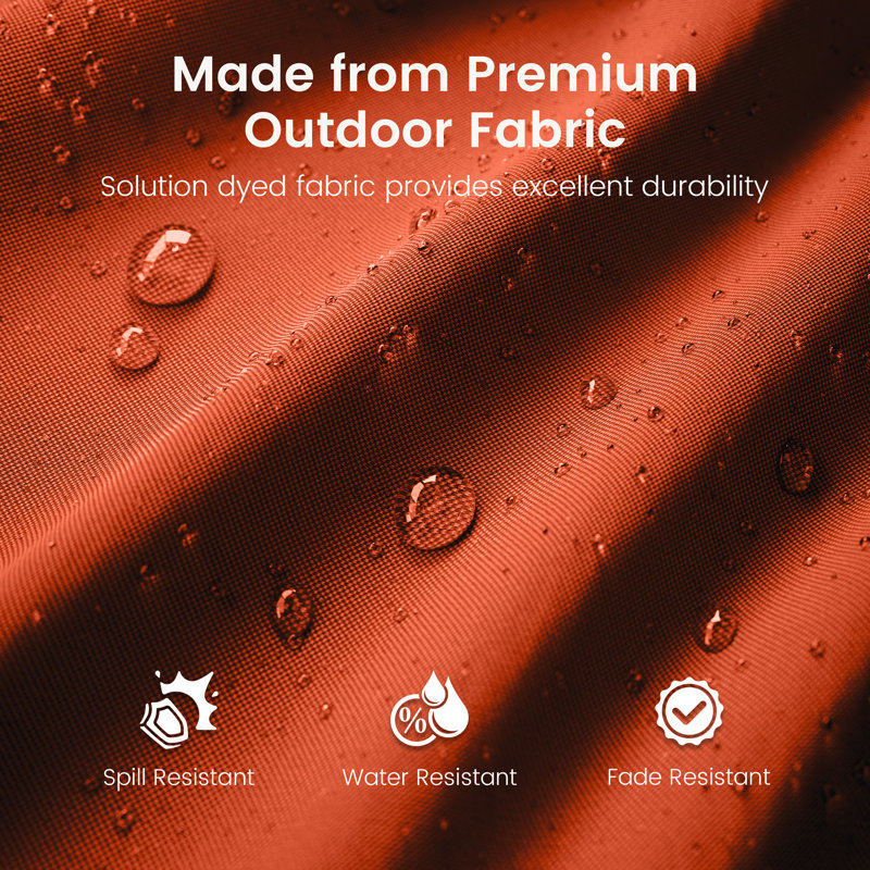 Outdoor Seat Cushions 3” Replacement Cushions Set, Orange