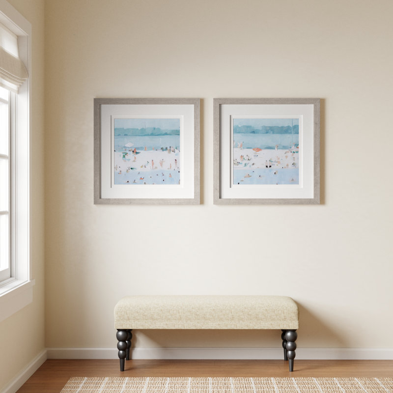 " Sea Glass Sandbar " by Grace Feyock 2 - Pieces Painting Print