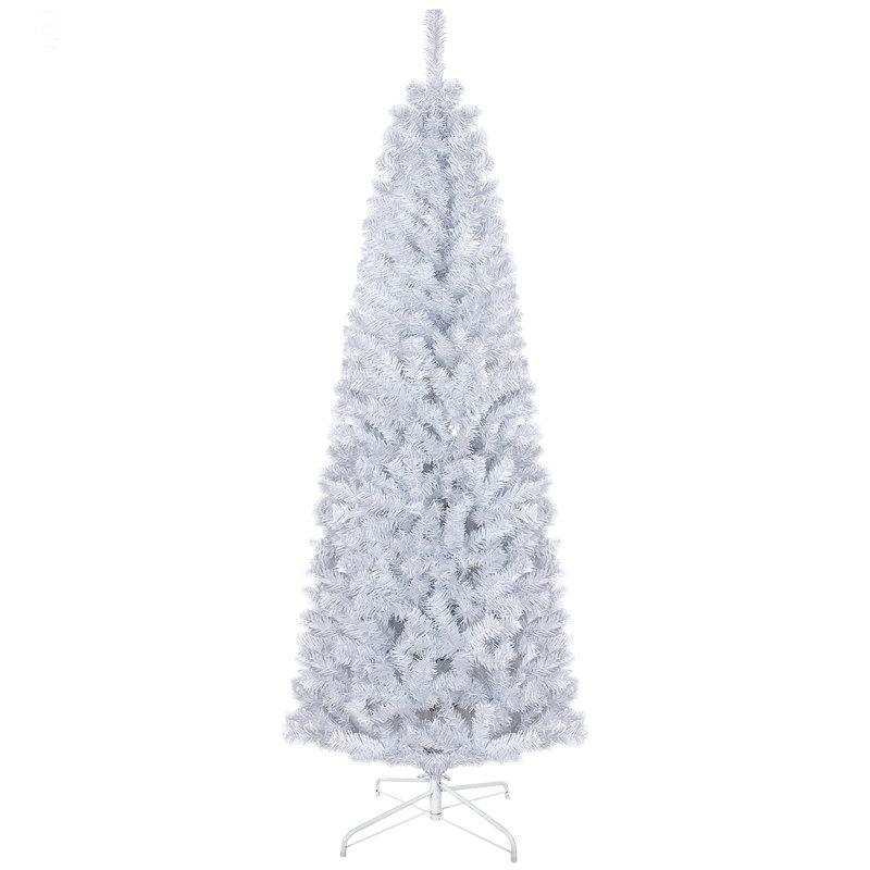 Arbre de Noël au crayon 6 pi, sapin de Noël artificiel non éclairé avec branches réalistes, arbre d'Halloween avec 618 pointes