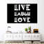 Ensemble 3 pièces Live Laugh Love Typographie II sur toile-1031965142