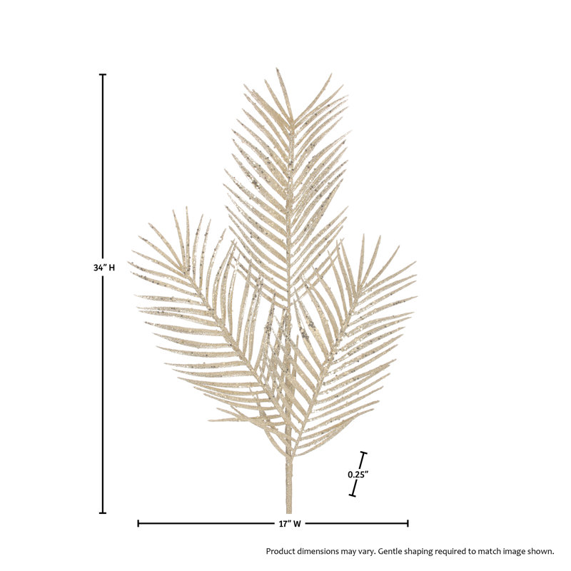 Trois feuilles de palmier mica 34 po