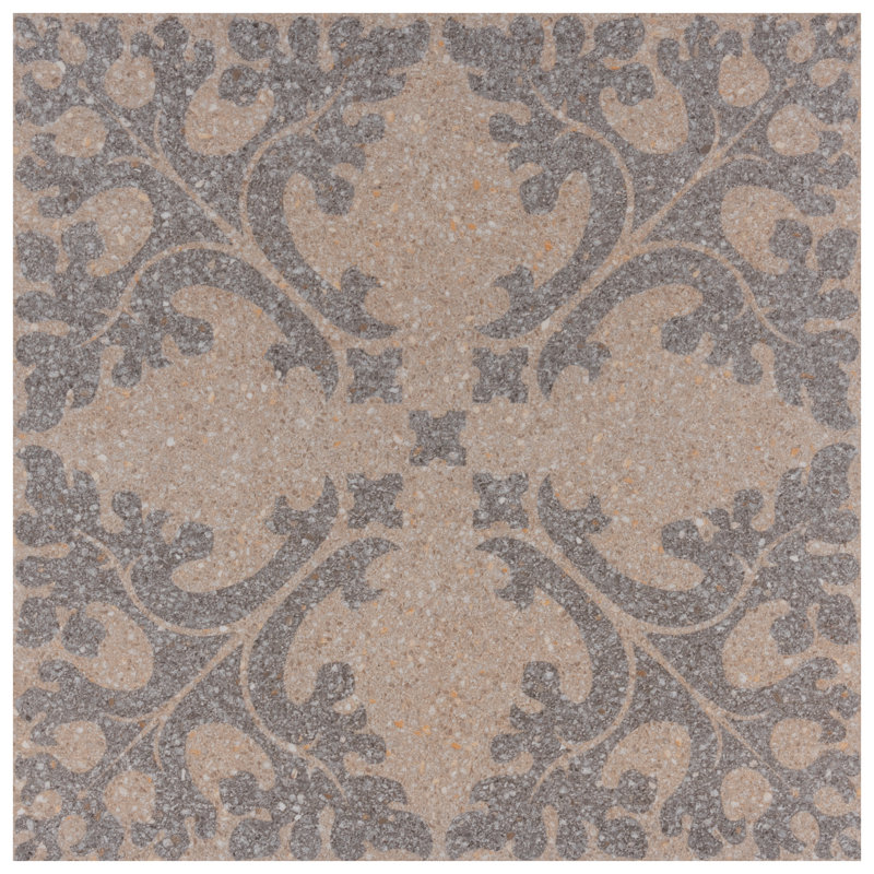 Farnese Molise 11.5" x 11.5" Porcelain Patterned Wall & Floor Tile, Cream