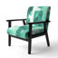 Fauteuil d'appoint rembourré Glam Dancing Shape I-1481656934
