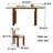 Ancient Style Rectangular Rock Plate Dining Table 4 - Person Double Pedestal Dining Set-100529690