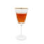 Ensemble de 6 verres à eau martelés carrés avec bordure dorée-1848096642