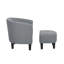 25.5" Wide Polyester Barrel Chair And Ottoman