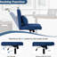 Fauteuil de bureau carré bleu revêtu de lin, réglable en hauteur, pivotant à 360 ° et inclinable, avec rembourrage en mousse à mémoire de forme-1519085281-1519085855