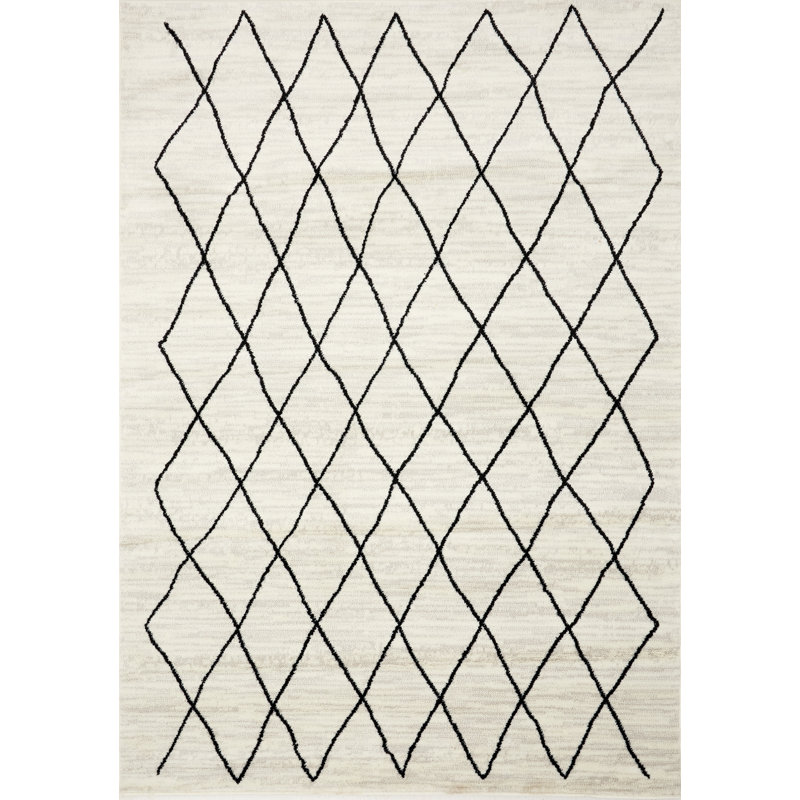 Meridian Abstract Indoor Rug, Rectangle 5'3" x 7'7"