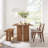 Modway Amistad Wood Dining Table and Bench Set-90924127-90924129