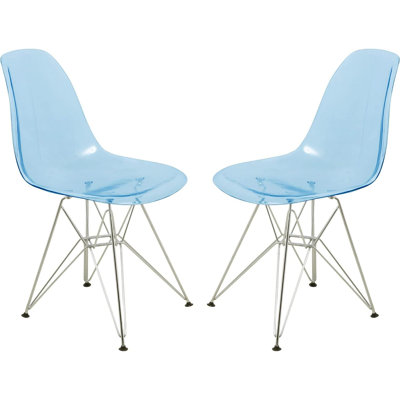 Blue Color Molded Side Chair - Set of 2