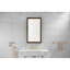 Miroir de meuble-lavabo mural 40 po x 24 po, cadre en aluminium, brouillard, 3 températures de couleur, gradation continue, naturel, brun clair, idéal pour la salle de bain avec miroir